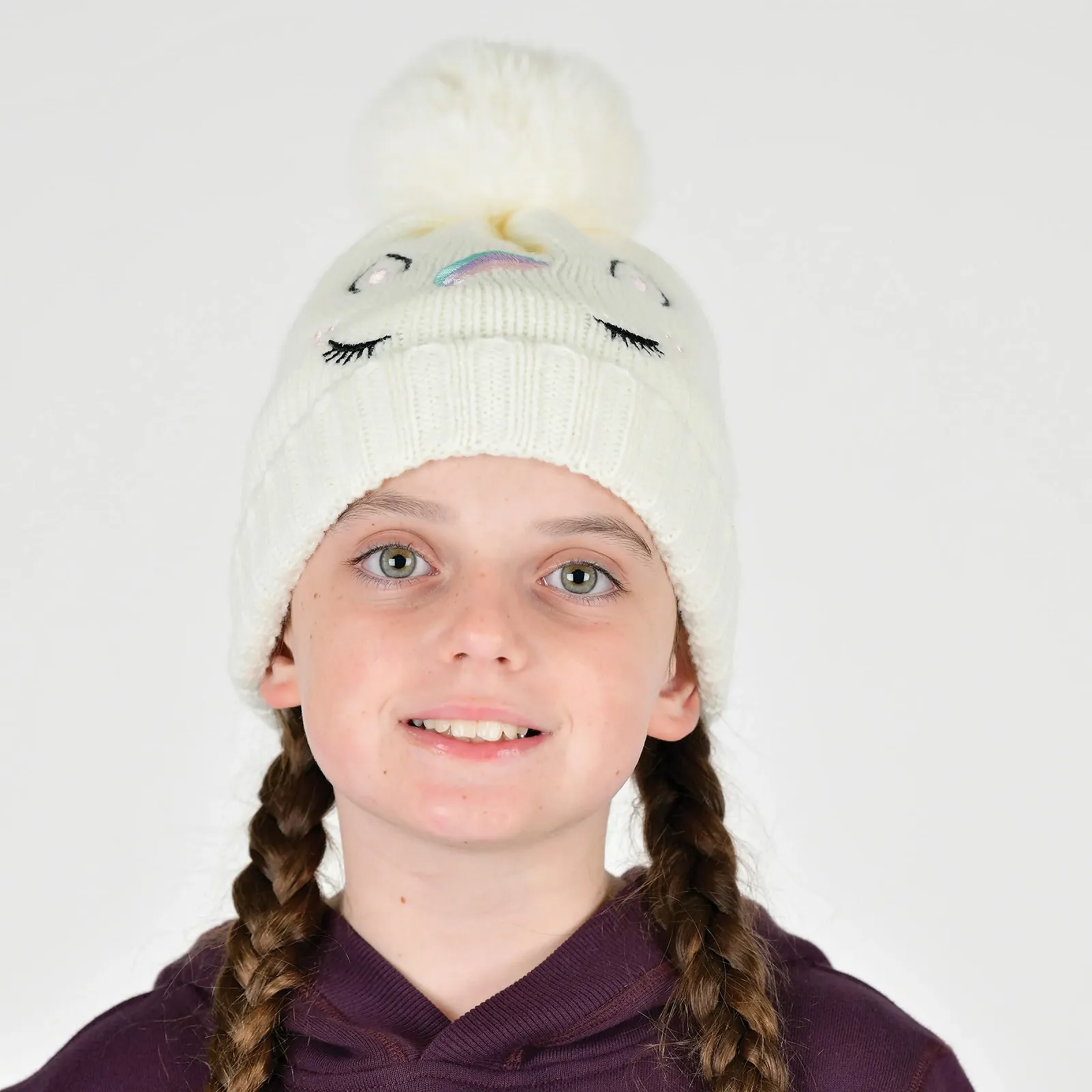 Шапка Дитяча Dublin Вишитий Єдиноріг Білий, One Size, фото №3