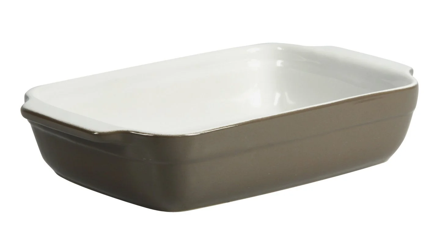 Форма для запікання Crealys 512728 овальна з керамічними ручками 25 x 15 x 5 см Taupe, фото №1