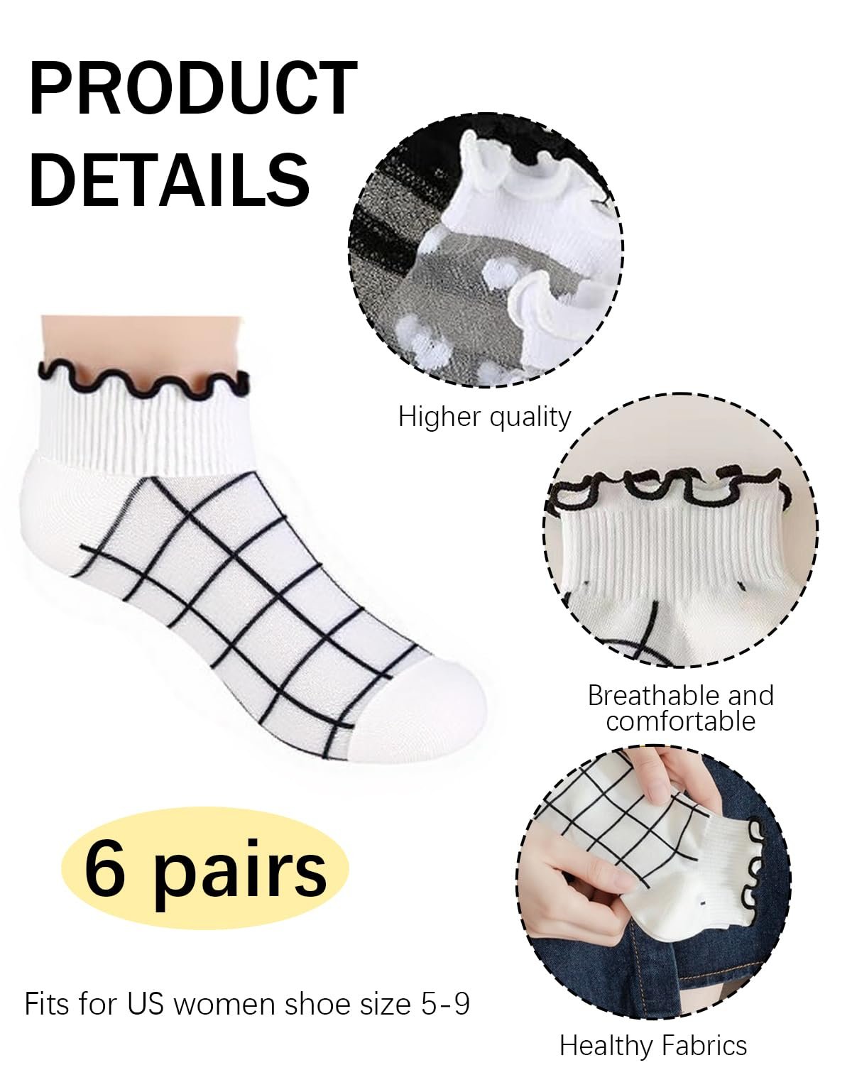 Шкарпетки Жіночі Візерунок - 6 Пар, фото №2