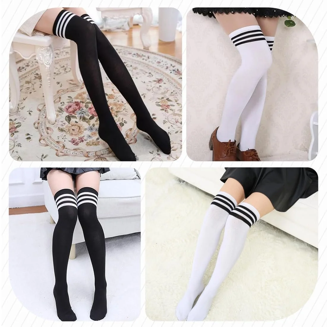 Жіночі шкарпетки вище коліна (2 пари) Класичні, фото №6 Жіночі шкарпетки вище коліна (2 пари) Класичні, фото №6