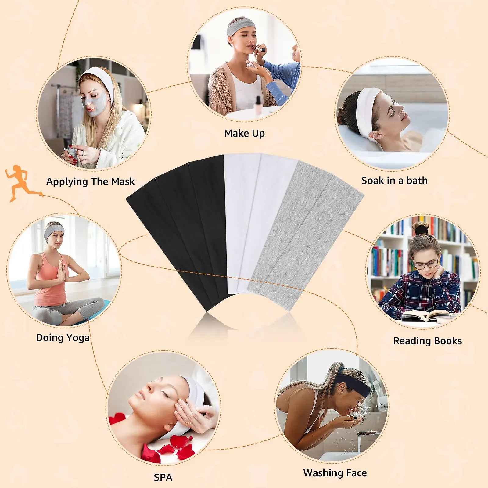 Пов'язки на голову для жінок Non-Slip, фото №6