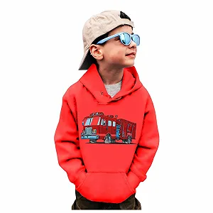 Худі з капюшоном для хлопчиків з принтом пожежної бригади - Фото 1