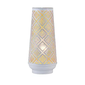 Настільна лампа Marrakech Qantas 29 см металева E27 Біло-золота synthetic.ua - Фото 1