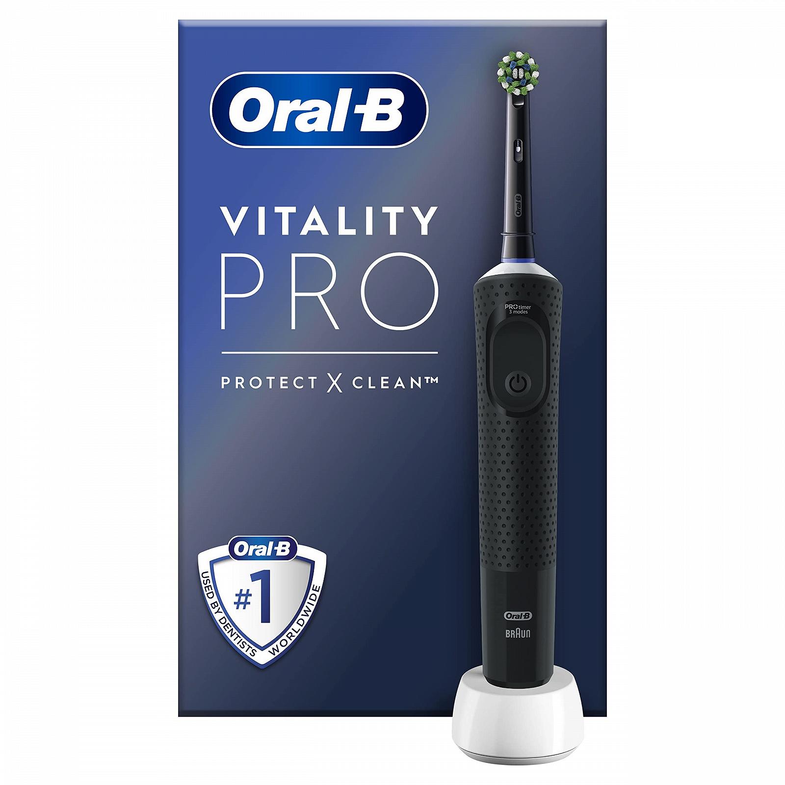 Електрична зубна щітка Oral-B Vitality Pro Фіолетова та Vitality Pro Чорна, фото №4