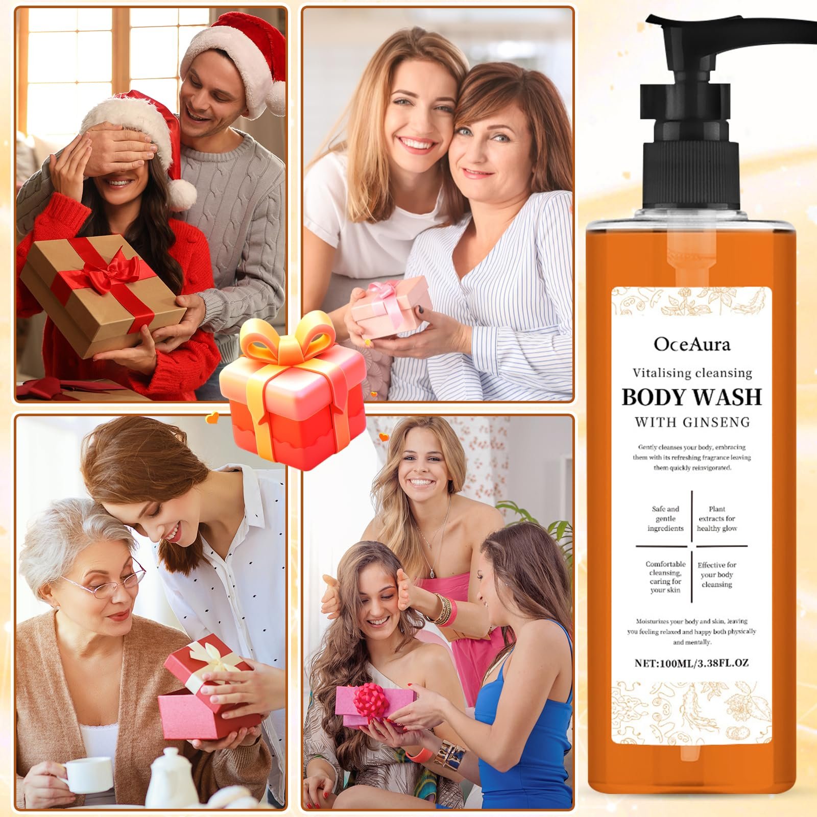 Гель для душа Revitalising с экстрактом женьшеня увлажняющий и бодрящий 100 мл, фото №5