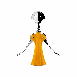 Штопор Alessi AM01 DY Термопластичная смола Желтый и хром Zamak synthetic.ua - Фото 1