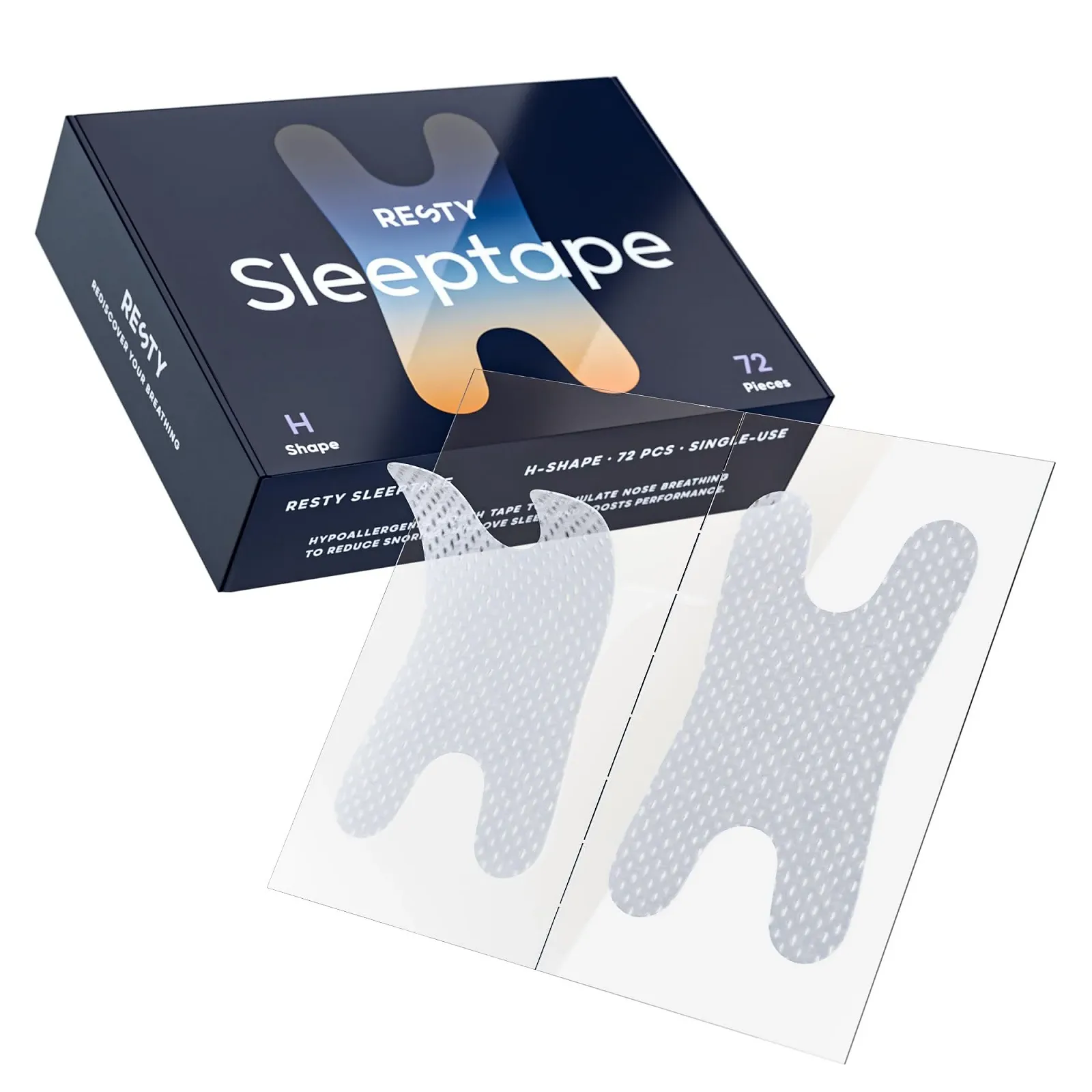 Пластирі для рота Resty Форма: H-подібна Упаковка: 72 шт., фото №1 Пластирі для рота Resty Форма: H-подібна Упаковка: 72 шт., фото №1