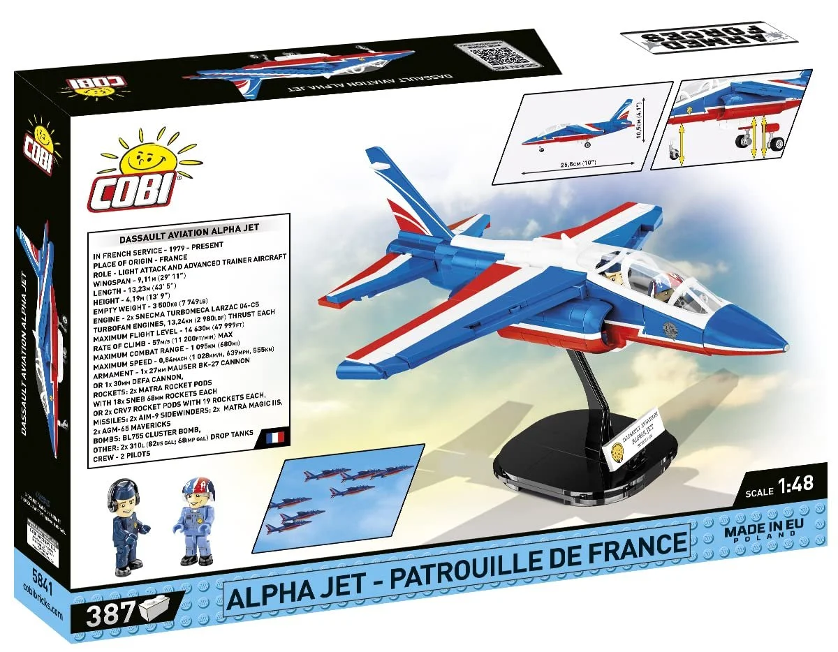 Конструктор COBI Alpha Jet - Patrouille De France, фото №2
