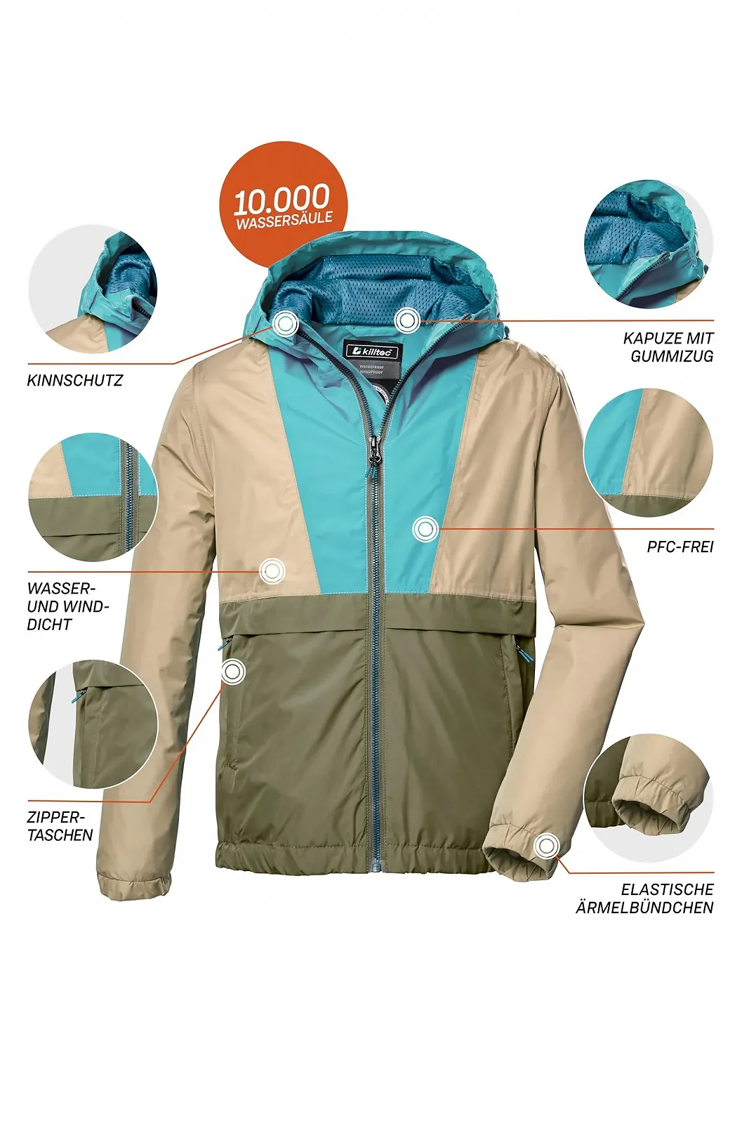 Куртка Killtec Kind Kos 361 Grls Функціональна куртка для активного відпочинку з капюшоном, фото №4