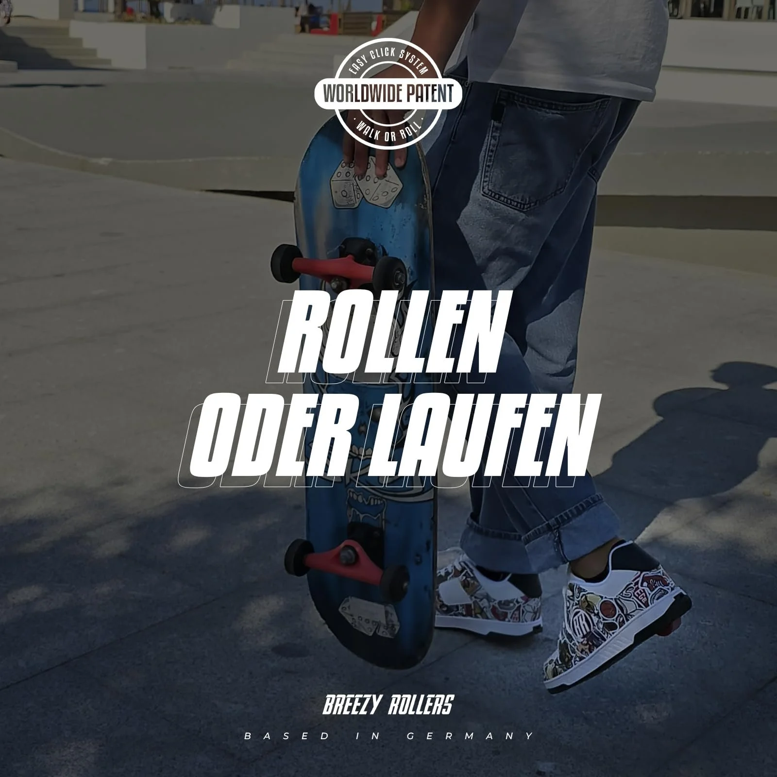 Кроссовки на колесах BREEZY ROLLERS для детей, детские роликовые кроссовки, от детской уличной обуви до роликовых коньков за несколько секунд, запатентованная система Click, фото №6 Кроссовки на колесах BREEZY ROLLERS для детей, детские роликовые кроссовки, от детской уличной обуви до роликовых коньков за несколько секунд, запатентованная система Click, фото №6