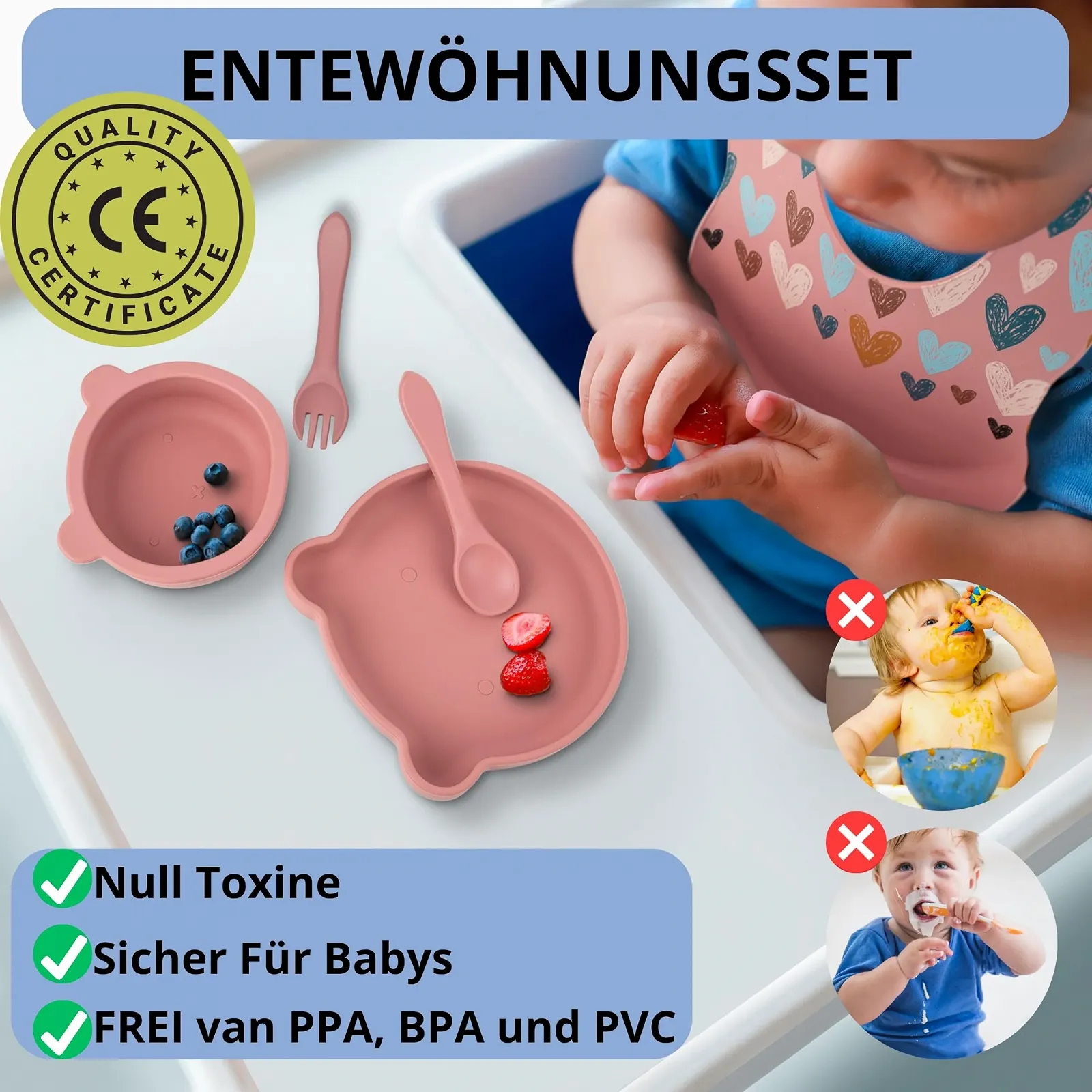 Набір дитячого посуду HappyDoo | 12 предметів, фото №5