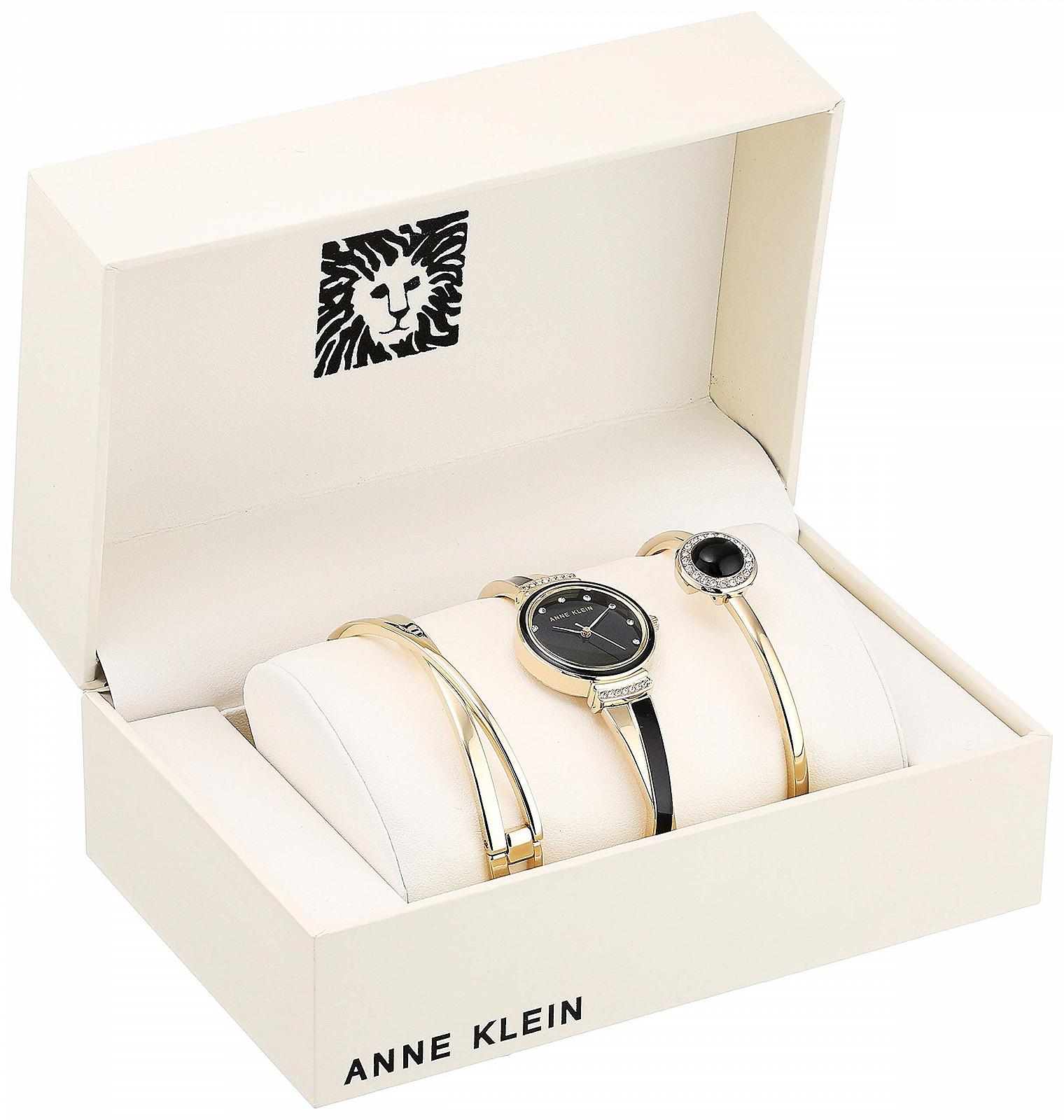 Жіночий годинник Anne Klein з кристалами та набір браслетів, фото №2