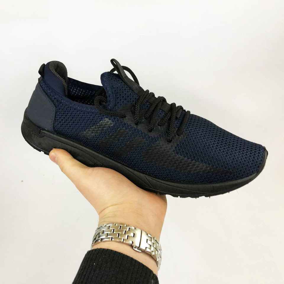 Текстильные кроссовки сеткой 44 размер Спортивные мужские летние Модель 92274 Цвет синий, фото №4