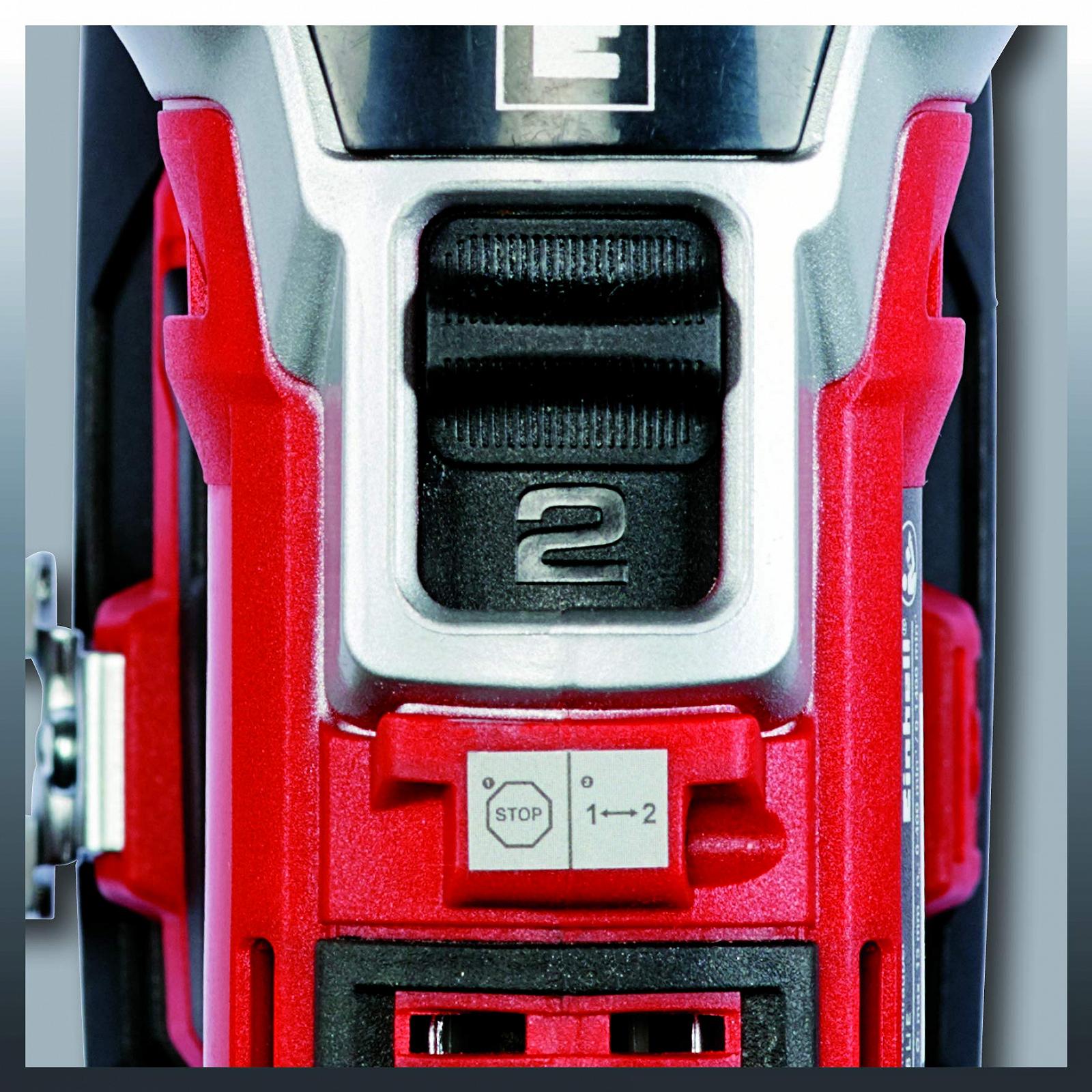 Акумуляторний шуруповерт Einhell Power X-Change TE-CD 18 Li E Solo 18 В, 2 передачі, 47 Нм, електронний обмежувач крутного моменту, LED-ліхтар, без батареї та зарядного пристрою, фото №6