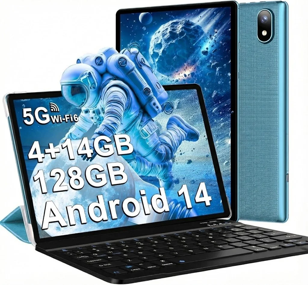 Планшет 10.1" DMOAO 4+14/128GB Wi-Fi 8 ядер Android 14 6000 mAh Синий, фото №1