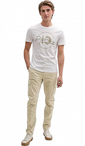 Штани Denim Men's Regular Tapered Cargo Pants 1042559-35723 Tom Tailor Бежевий M synthetic.ua - Фото 1