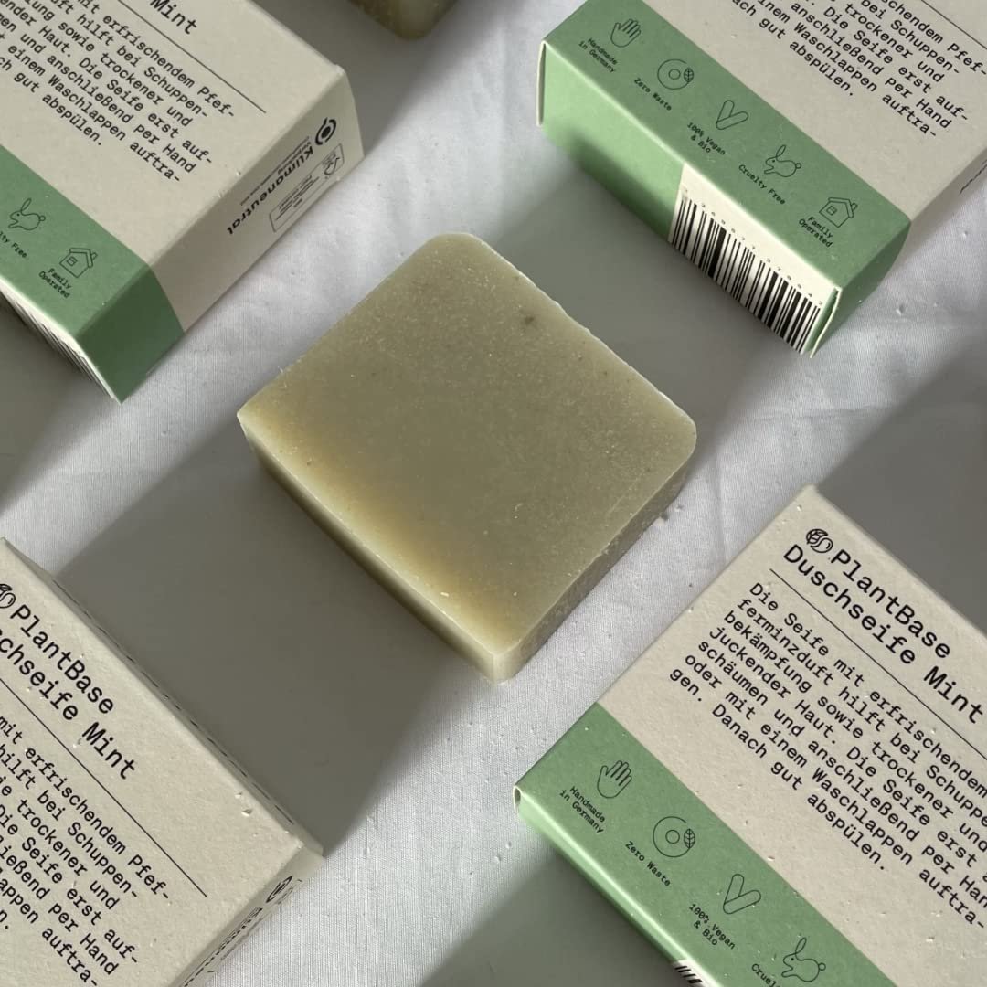 Твердий гель для душу PlantBase Mint для тіла та обличчя 100 г, фото №6