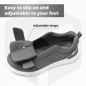 Кросівки FitVille Чоловічі Діабетичні Дуже Широкі Застібка-липучка М'які для проблемних ніг synthetic.ua - Фото 1