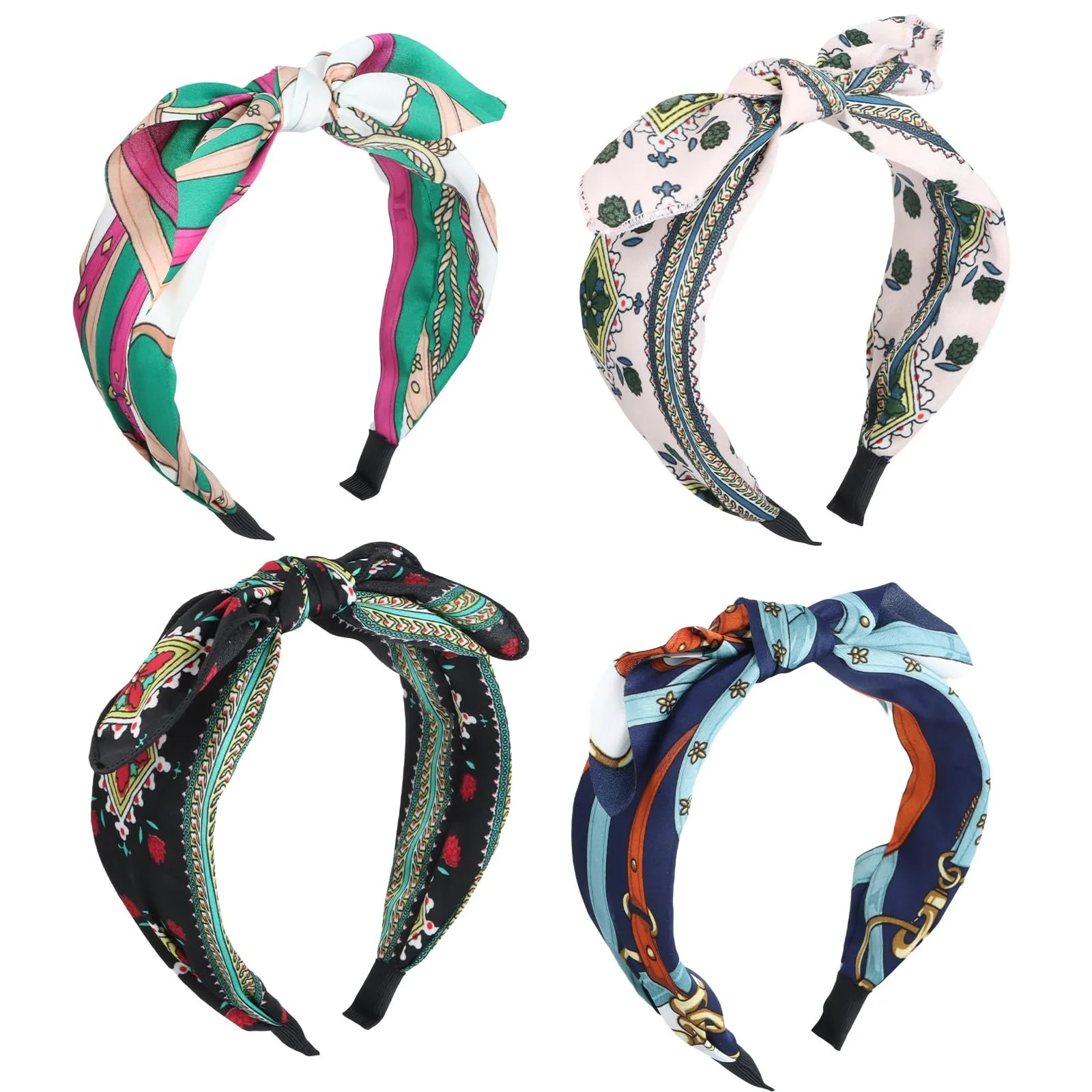 Набір обручів на голову для жінок, 4 шт., фото №1