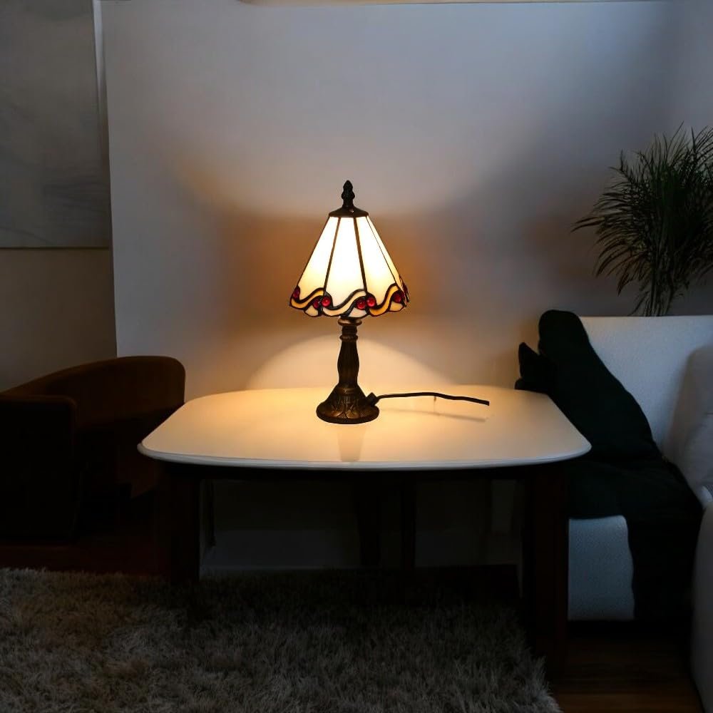 Настільна лампа Dapo Dora Tiffany скло E14 x 1 макс. 40 Вт 31 см, фото №3