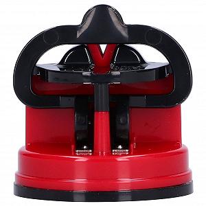 Точилка для ножей ручная с присоской компактная Красная - Фото 1