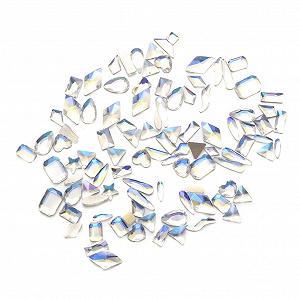 Стразы для ногтей 100 шт., блестящие украшения для маникюра, аксессуары для дизайна ногтей, универсальное использование для ногтей, чехлов для телефонов, приглашений и т. д. - Фото 1