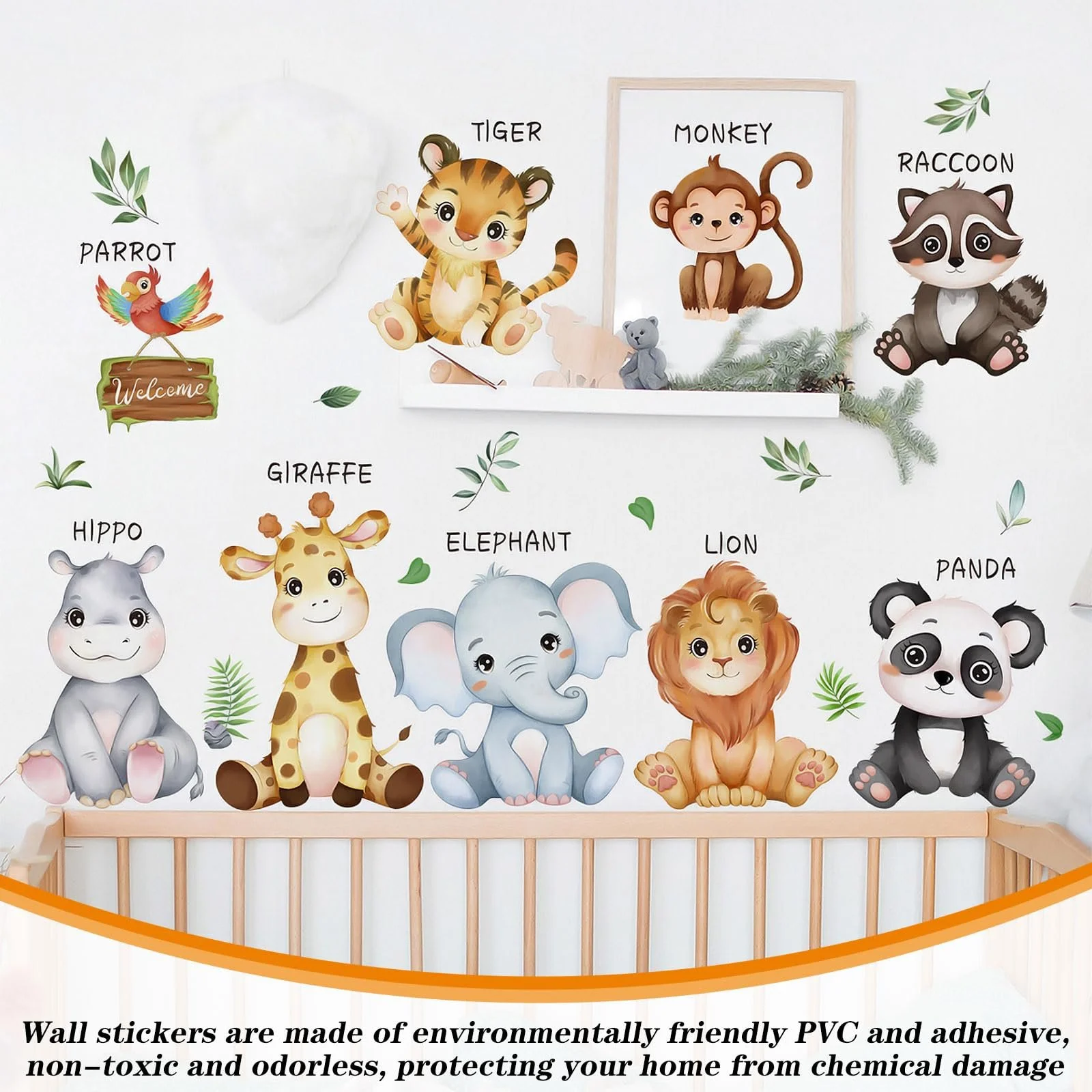 Наклейка на стіну Forest and Forest Animals 2 шт. 30 x 60 см, фото №4