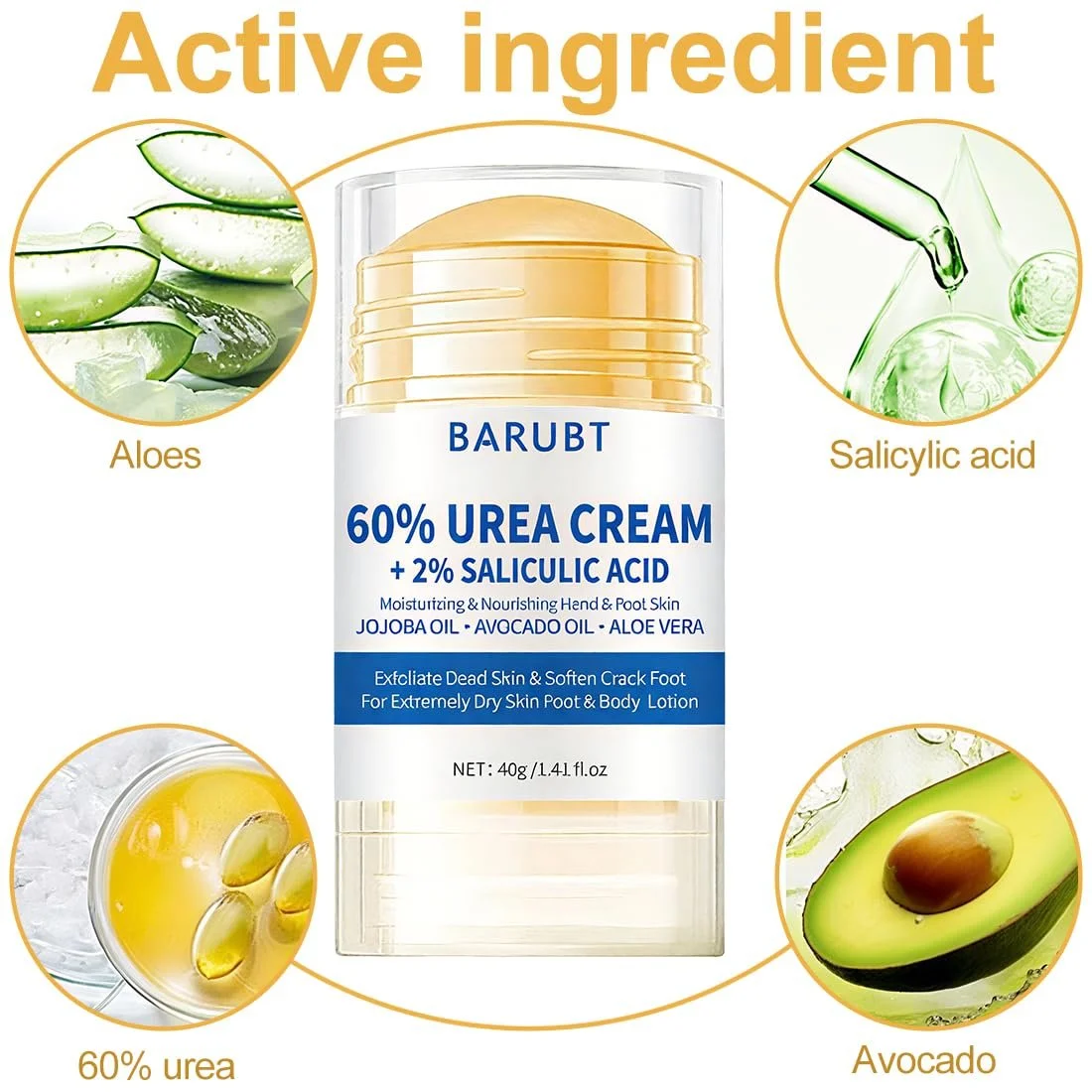 Крем для рук и ног Urea 60% увлажняющий набор 2 шт, фото №3 Крем для рук и ног Urea 60% увлажняющий набор 2 шт, фото №3
