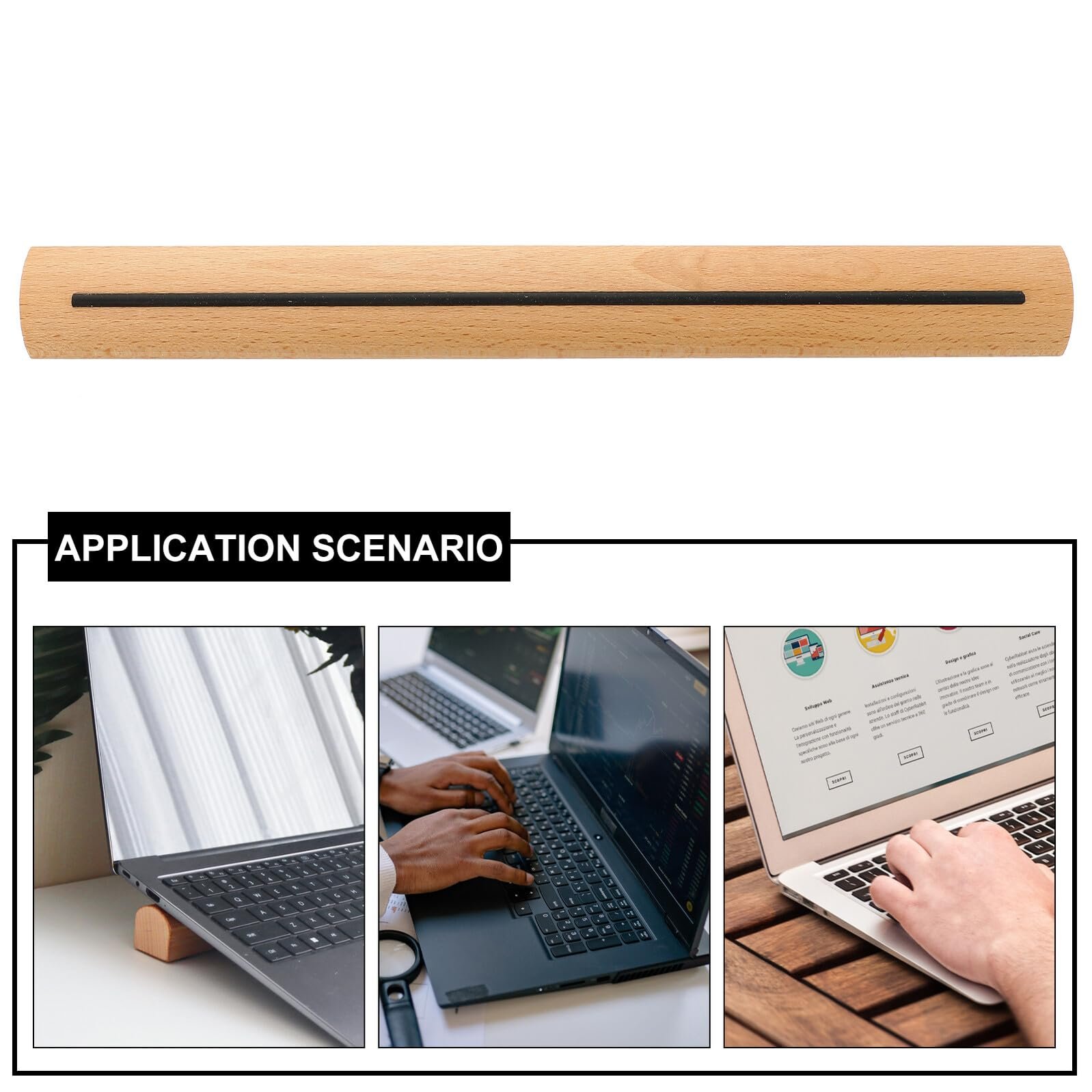 Підставка для ноутбука дерев'яна Gatuida Ергономічна для дому офісу, фото №4