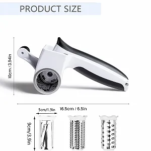 Ручная творожная терка с ручкой, белая, нержавеющая сталь и ABS. synthetic.ua - Фото 1