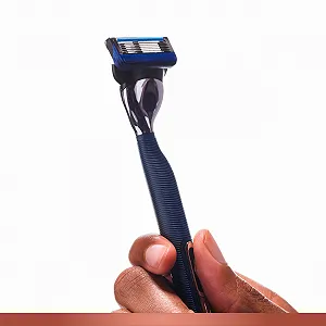 Бритва King C. Gillette с 1 сменным картриджем, темно-синяя synthetic.ua - Фото 1