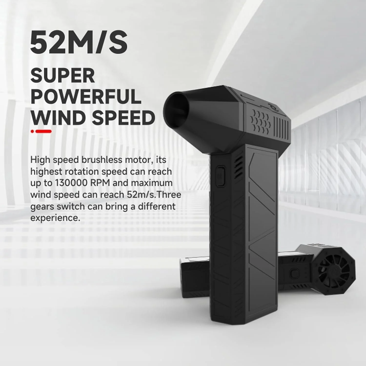 Аккумуляторный очиститель воздуха Jet Dry Ban QC20W 130 000 об/мин Портативная турбо-вентиляторная воздуходувка QC20W 20W Quick Charging, фото №3