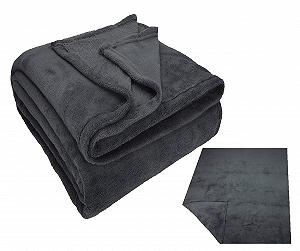 Плед для дивану Betz Cuddly Fluffy Teddy XXL, теплий, 150 x 200 см, антрацитовий сірий - Фото 1