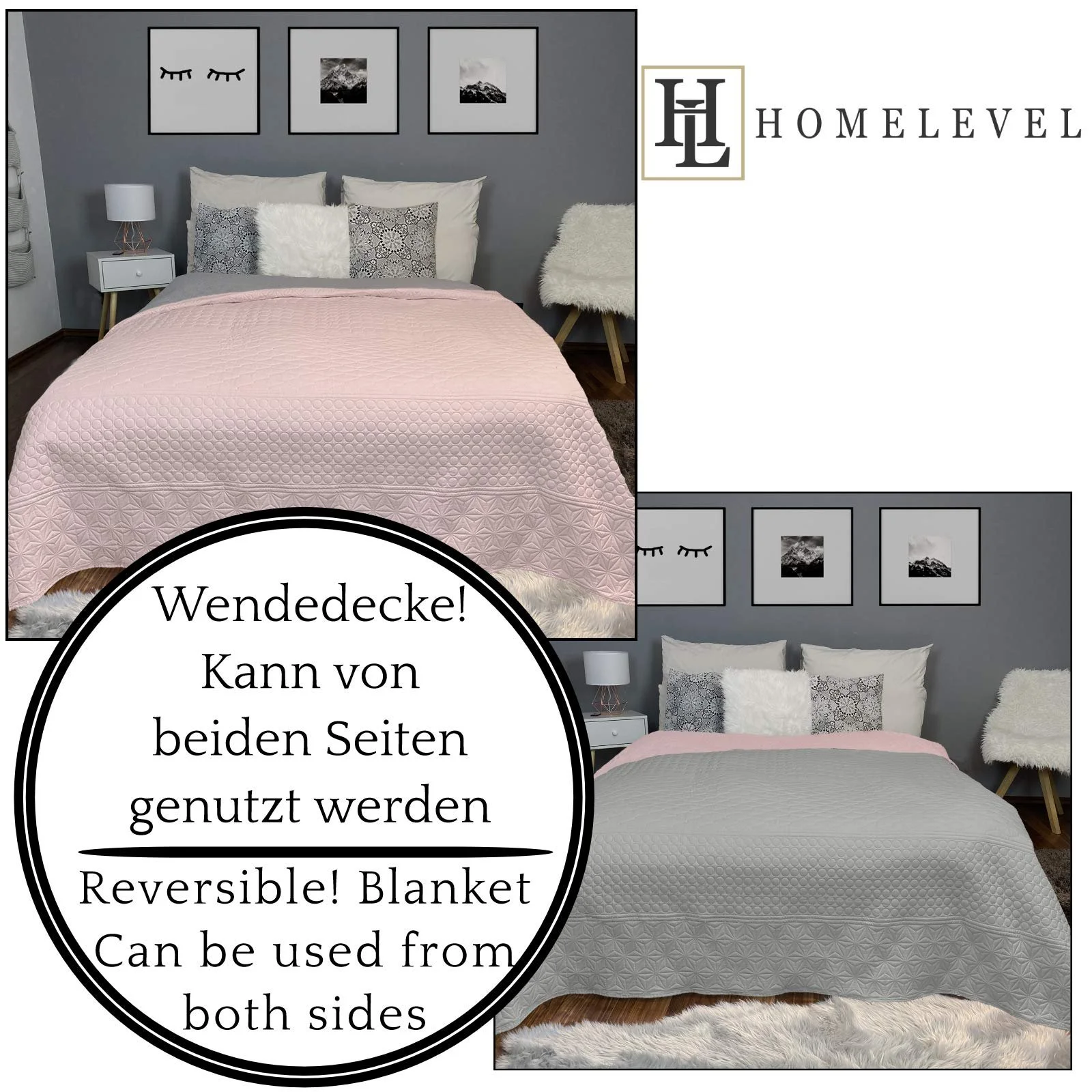 Покривало Homelevel 240 см x 220 см та 220 см x 200 см, фото №5