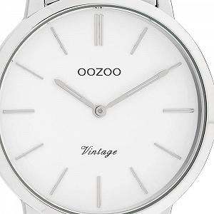Часы Oozoo Vintage Женские C20026 Браслет серебристый / белый, серебряный / белый, 38 мм synthetic.ua - Фото 1