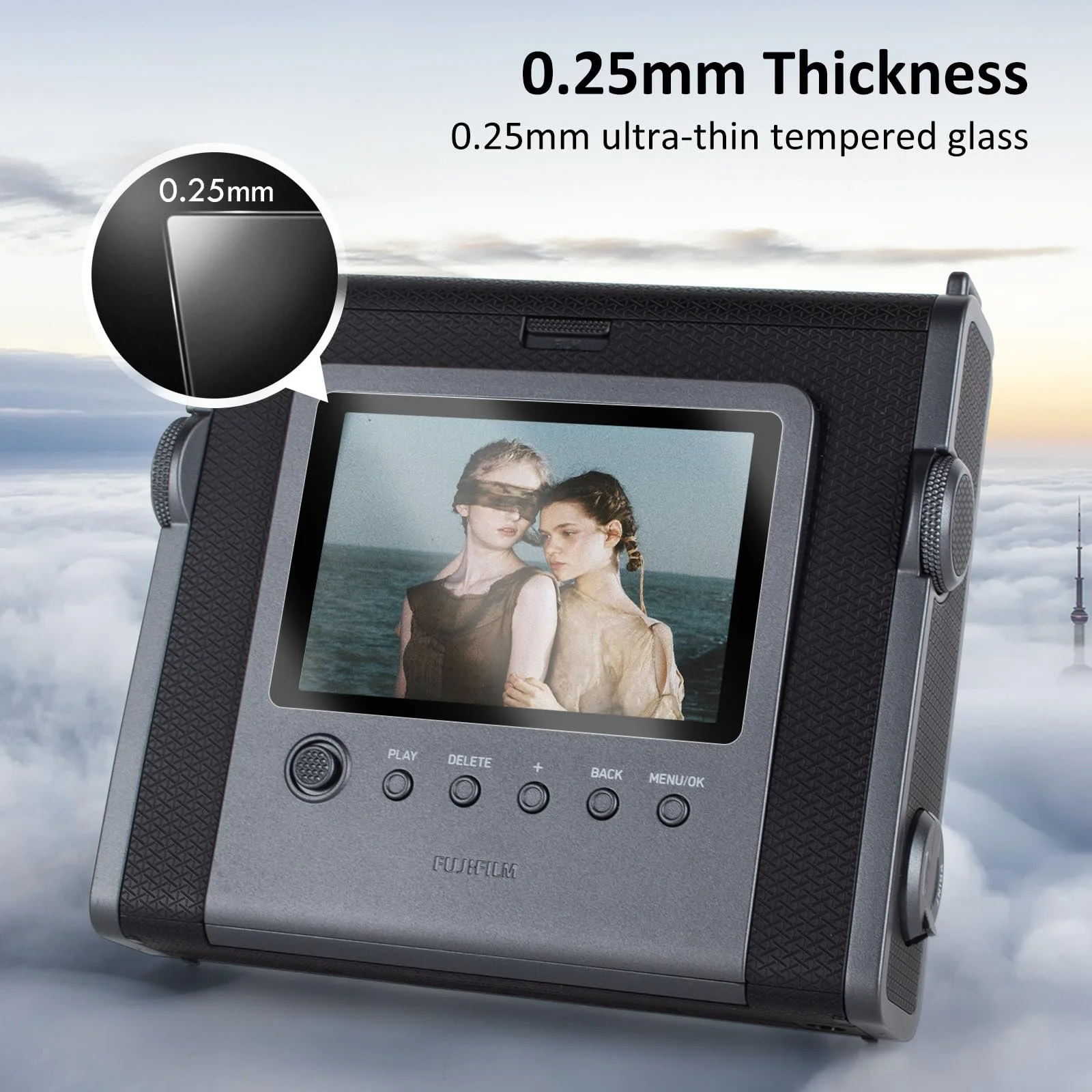 Защитное стекло kinokoo для Instax Wide EVO 0.25 mm 9H с пленкой для линзы 3 + 3 шт., фото №4