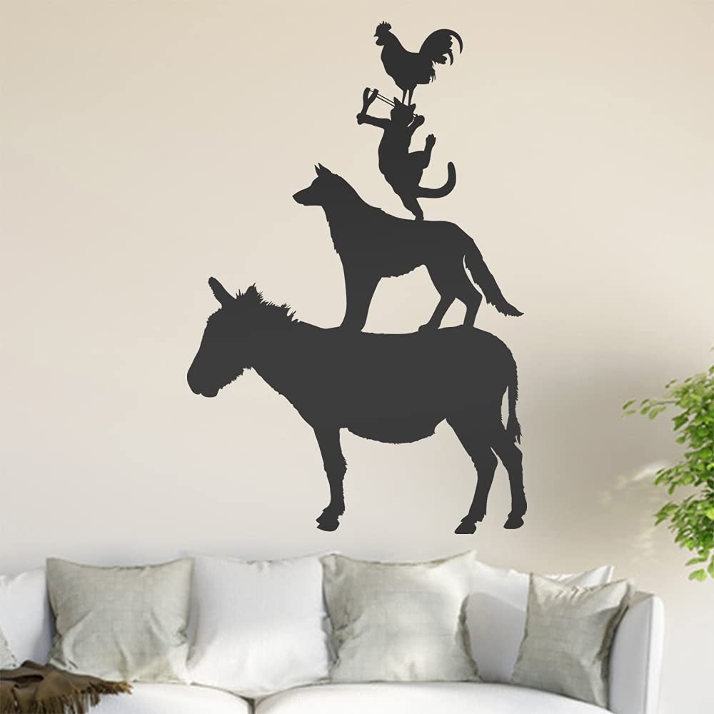 Наклейка на стену Бременские музыканты 6 размеров, фото №1