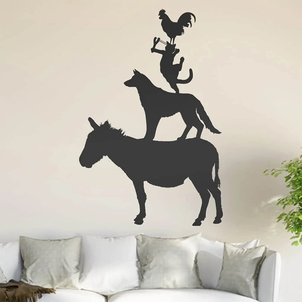 Наклейка на стену Бременские музыканты 6 размеров, фото №1