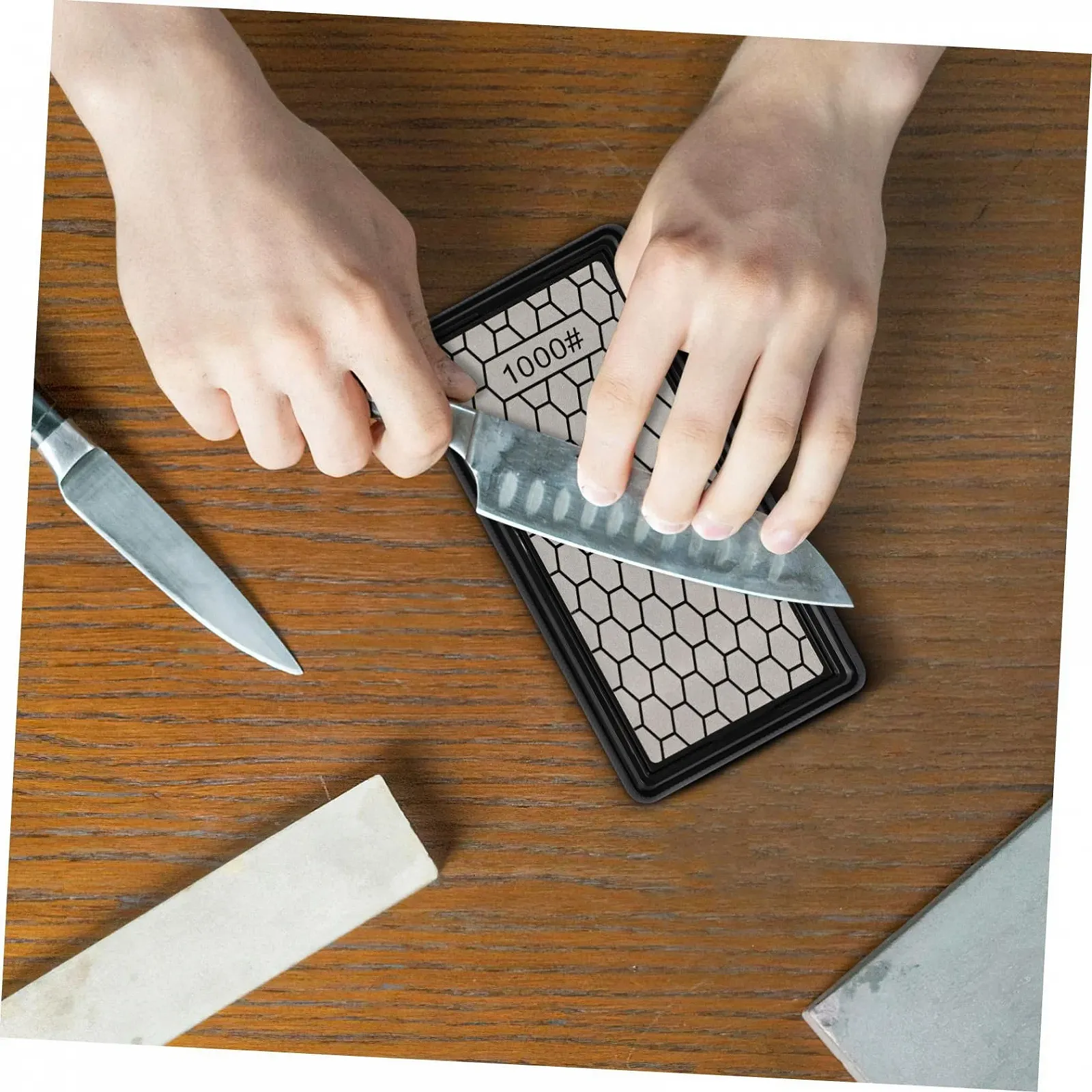 Точилка для ножів алмазна двостороння з протиковзкою основою, фото №4 Точилка для ножів алмазна двостороння з протиковзкою основою, фото №4