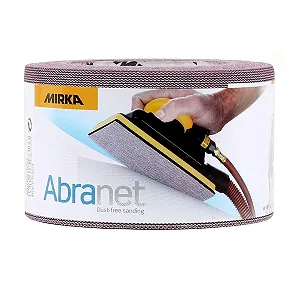 Шліфувальна стрічка Mirka Abranet / 75 мм х 10 м рулон / P150 / Сірий synthetic.ua - Фото 1
