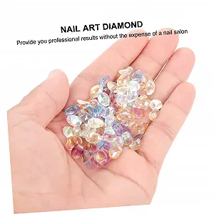 Діаманти для нігтів 100 шт. Різнокольорові стрази для манікюру synthetic.ua - Фото 1