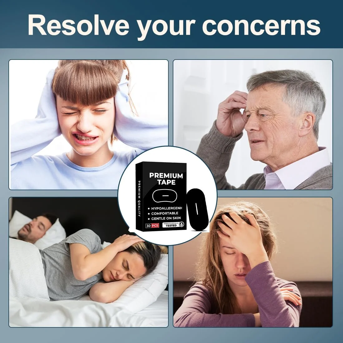 Смужки для рота (60 шт. в упаковці) для сну, для рота проти хропіння, фото №4