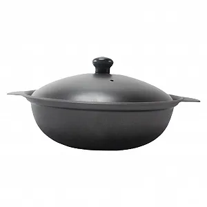 Чугунная кастрюля антипригарная энергосберегающая для супов и тушения - Фото 1