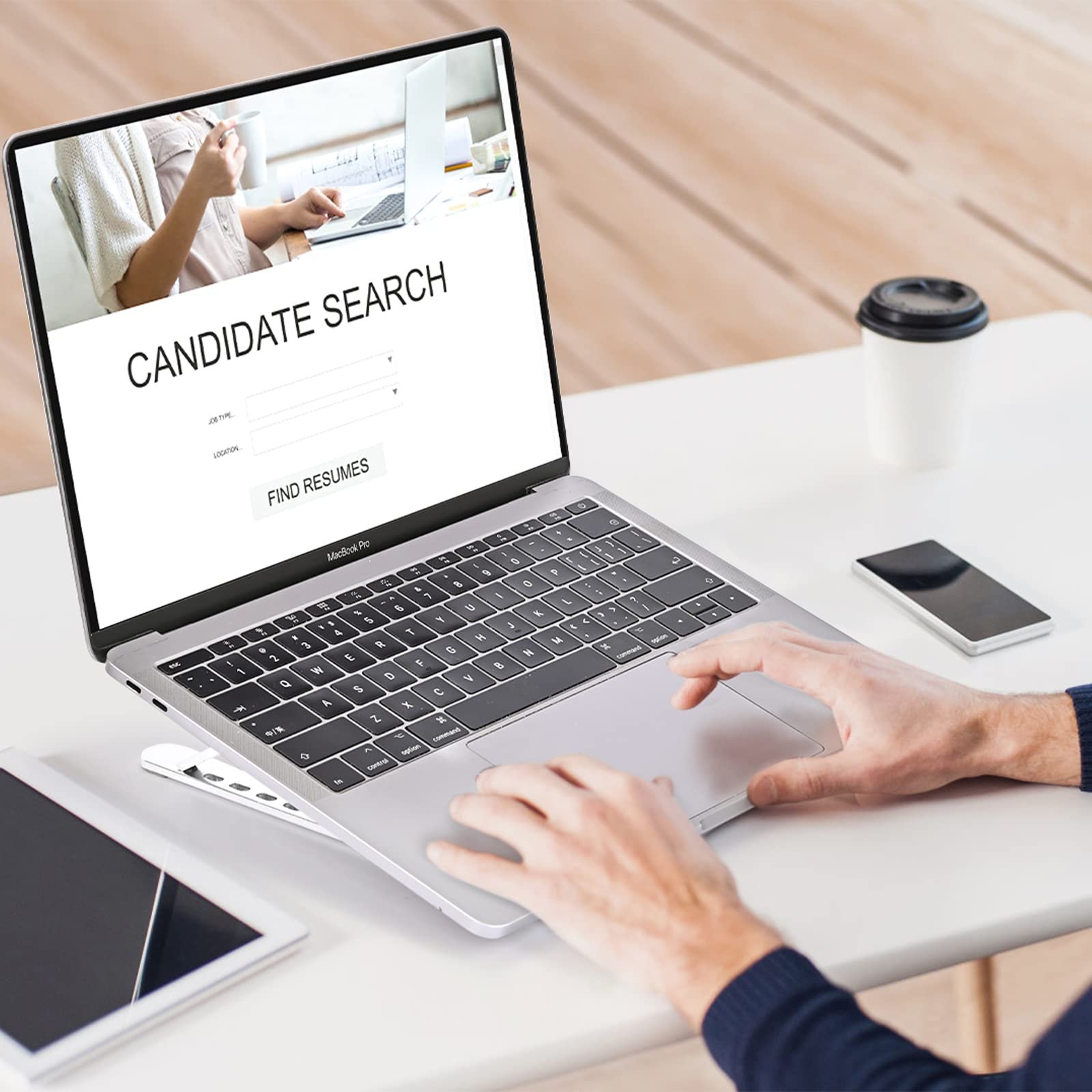 Подставка для ноутбука Hoppac, регулируемая 7-уровневая подставка для ноутбука, складная вентилируемая алюминиевая подставка для ПК, алюминиевая подставка для ноутбука, фото №2