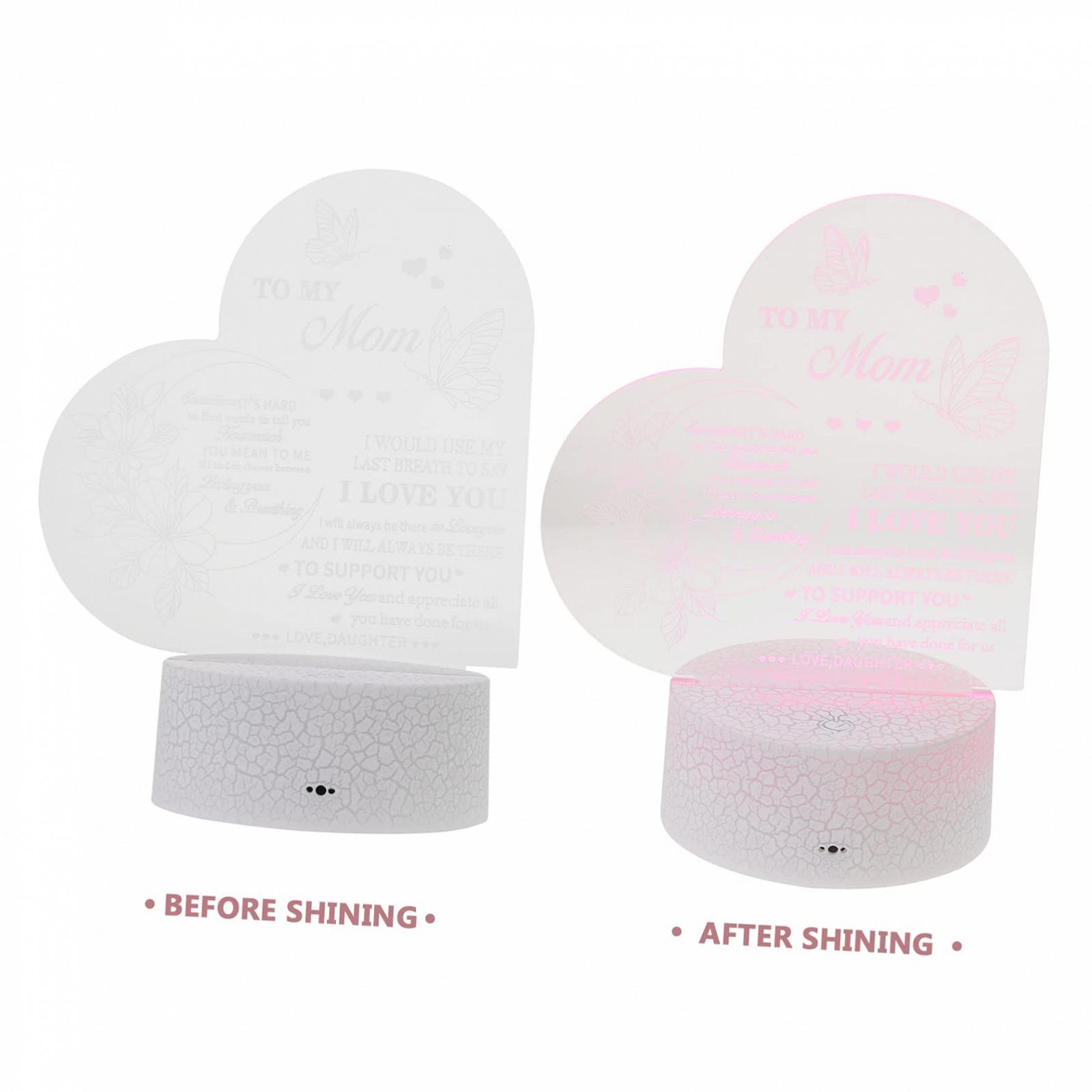 Ночник Housoutil Pack of 4 3D сердце Подружка подарки белая, фото №2