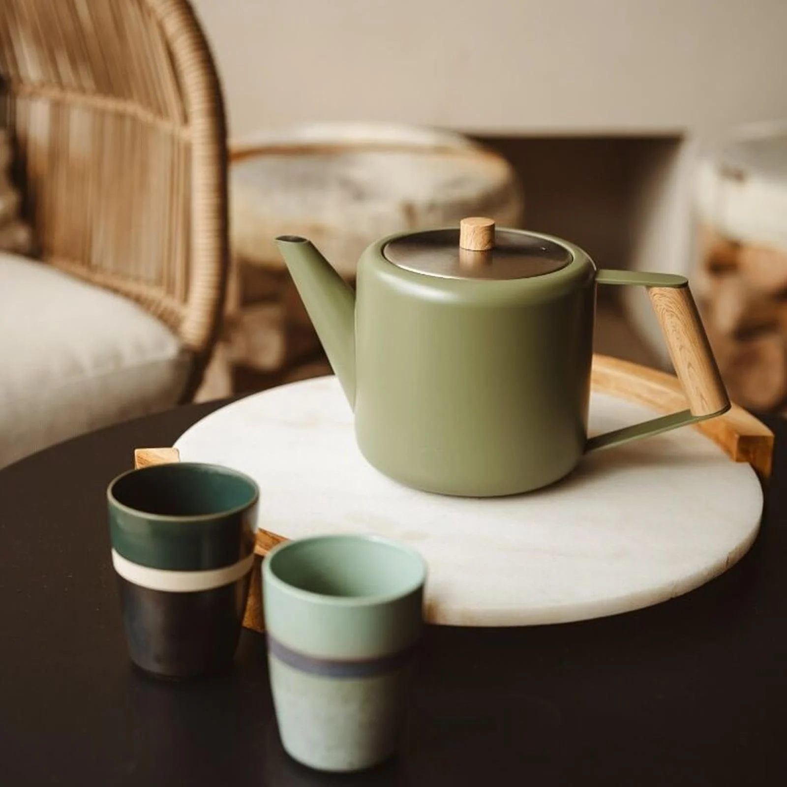 Чайник-заварник Bredemeijer Двостінний Зелений 1.1 літр Нержавіюча сталь, фото №7