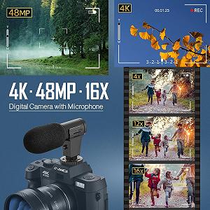 Дзеркальний фотоапарат G-Anica-S100-DP-FR 48 Мп / CMOS / 4K 30fps / 16Х зум / Wi-Fi / Чорний synthetic.ua - Фото 1