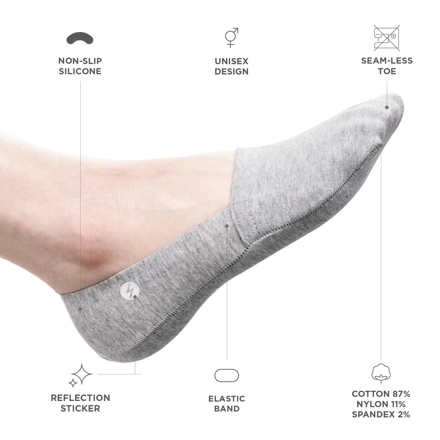 Шкарпетки Storm Empire Без сліду Унісекс, 3 пари, фото №2