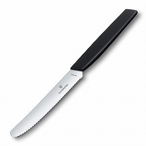 Набор ножей Victorinox Swiss Modern Professional для овощей, 2 шт., нож для хлеба, экстра-острое лезвие, серрейторная кромка, 11 см, нержавеющая сталь, черный synthetic.ua - Фото 1
