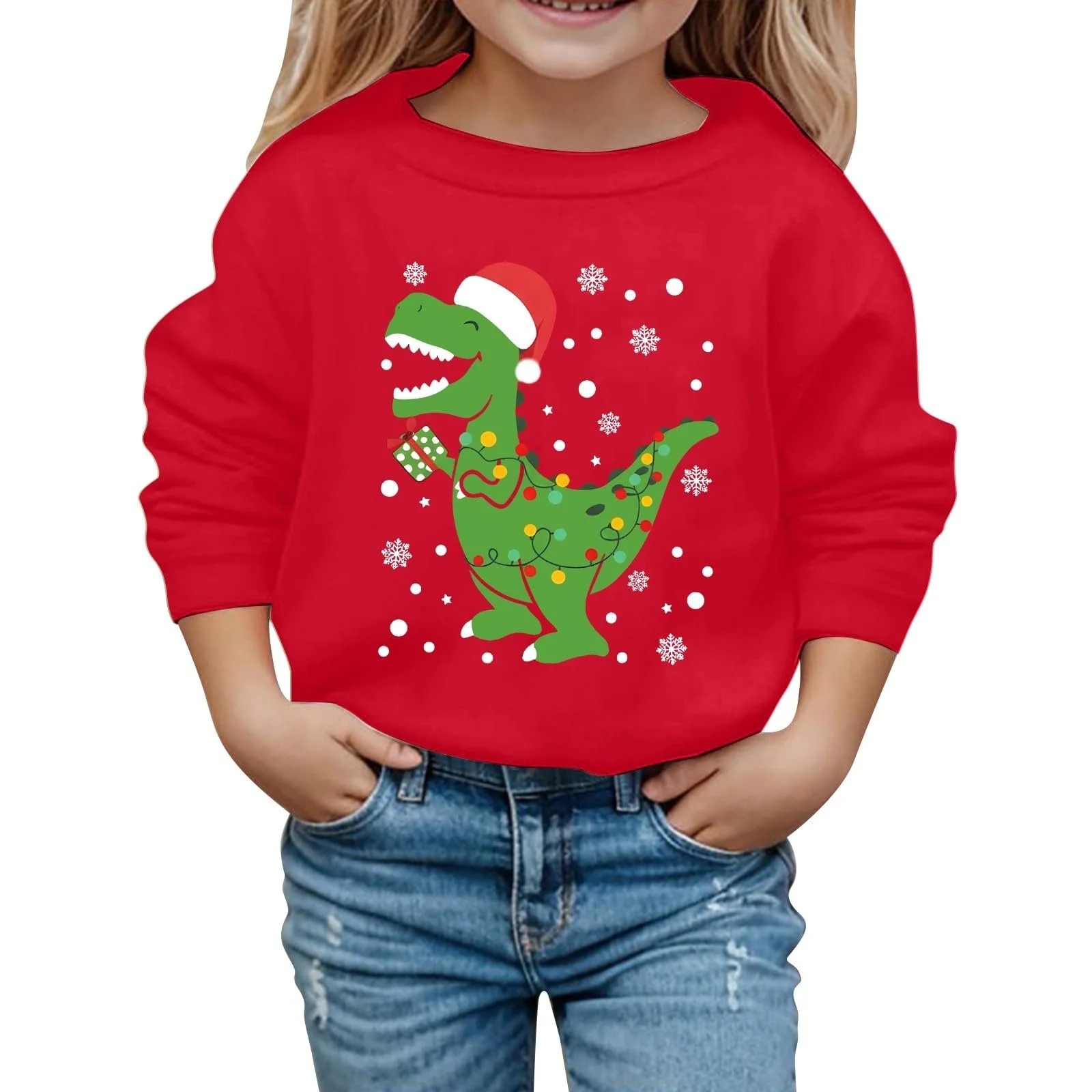 Детский свитшот Generisch с принтом букв, круглый вырез, длинные рукава, фото №1